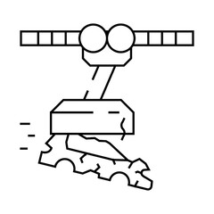 scrap metal line icon vector. scrap metal sign. isolated contour symbol black illustration