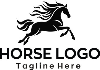 horse logo horse head design with editable vector file