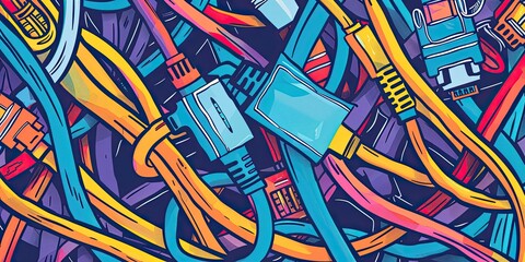 Obraz premium Abstract colorful geometric pattern.