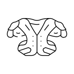 shoulder pads line icon vector. shoulder pads sign. isolated contour symbol black illustration