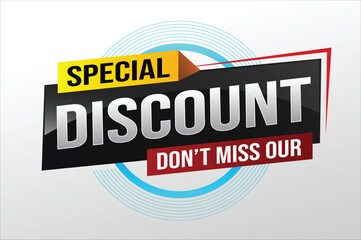 discount special offer poster dont miss out banner graphic design icon logo sign symbol social media website coupon

