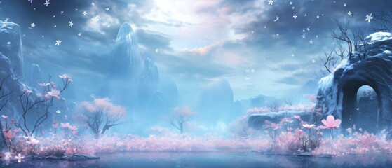 Frost Material Structure Background - Generative AI