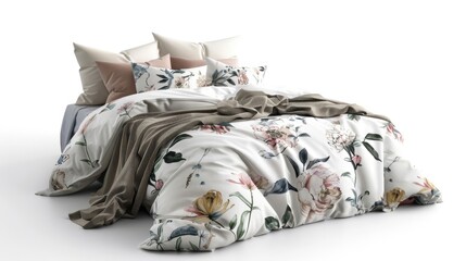Bedding set with pillows and blanket