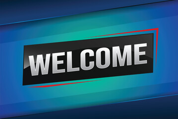 welcome word text concept icon logo sign symbol vector note 3d style for use landing page, template, ui, web, mobile app, poster, banner, flyer, backdrop, gift card, coupon

