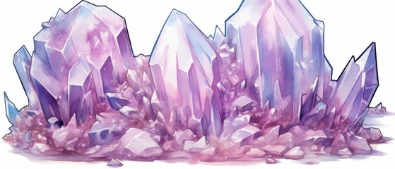 Crystal Material Structure Background - Generative AI