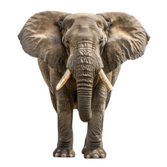 An Elephant isolated on a transparent background for web, banner, wallpaper
