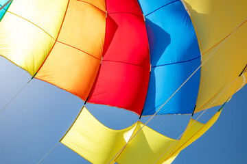 Fototapeta premium colorful material of a parachute or a windsurf balloon