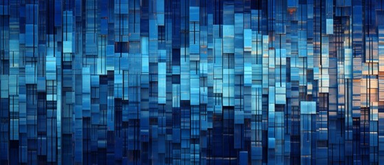 Fototapeta premium Denim Patchwork Material Structure Background - Generative AI