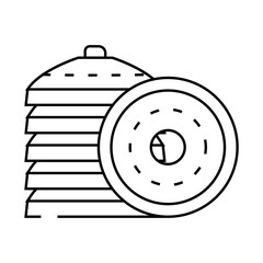 chips for training line icon vector. chips for training sign. isolated contour symbol black illustration