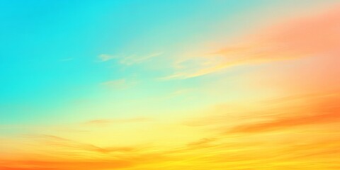Fototapeta premium Ethereal Vista of Fantasy: A Vibrant Panoramic Sunset Sky, Rich in Gradient Colors, Embracing the Tranquil and Uplifting Spirit of a Summer Twilight,4K wallpaper, poster background