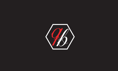QB, BQ , Q ,B Abstract Letters Logo Monogram	
