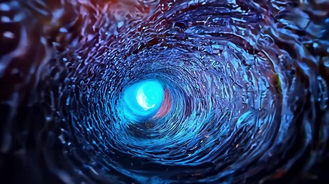 Flying through a blood red vein as if through a tunnel.