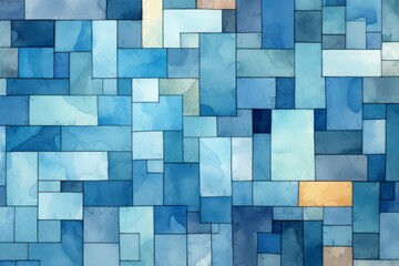 Denim Patchwork Material Structure Background - Generative AI