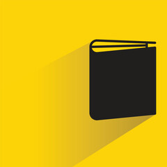 book icon with shadow on yellow background