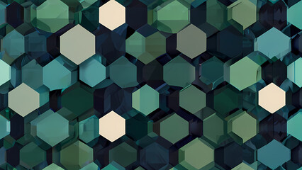 Fototapeta premium abstract illustration of a background dominated by overlapping polygons in various shades of blue and green