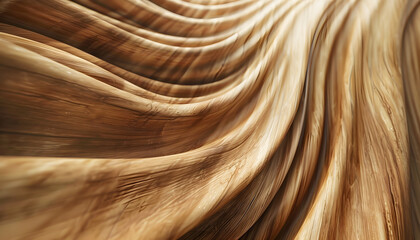 Close-up of warm, flowing wooden textures, showcasing the natural beauty and intricacy of wood grain patterns.