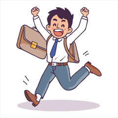  A young Japanese man in his thirties, wearing business casual A simple flat vector illustration on a white background