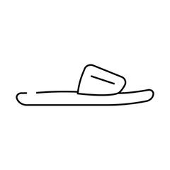 slippers footwear line icon vector. slippers footwear sign. isolated contour symbol black illustration