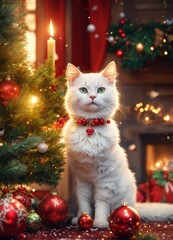 Crimson Glow: A Warm Christmas Ambiance