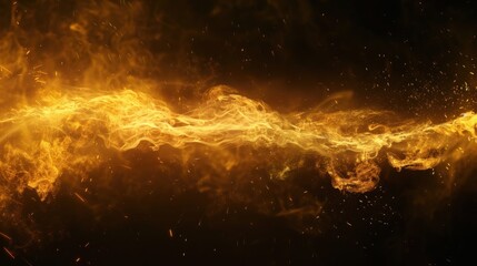 Fototapeta premium Abstract Burning Flame with Sparks