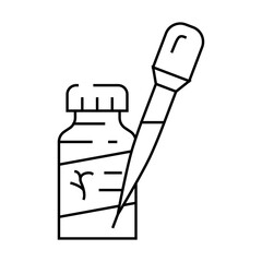 fertilizers liquid line icon vector. fertilizers liquid sign. isolated contour symbol black illustration