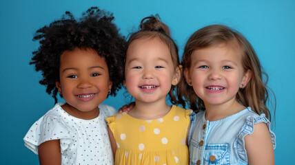 Kids in Studio Different nationalities