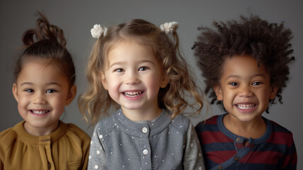 Kids in Studio Different nationalities