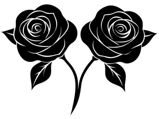 Modern Rose Silhouette Art: Versatile Vector Graphics for Creative Projects