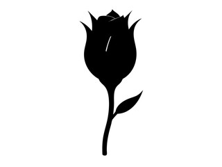 Modern Rose Silhouette Art: Versatile Vector Graphics for Creative Projects