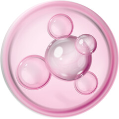 3d skin serum drop Pink collagen water or oil