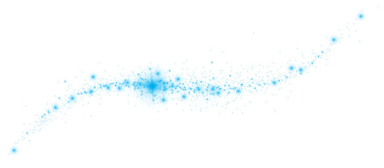 Magic  dust trail with star shaped sparkles