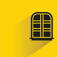 window icon with shadow on yellow background