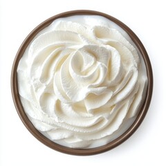 Greek Yogurt Isolated on White Background Generative AI