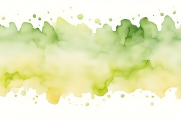 Obraz premium A gradient from pale yellow to light green watercolor on white background, AI Generated