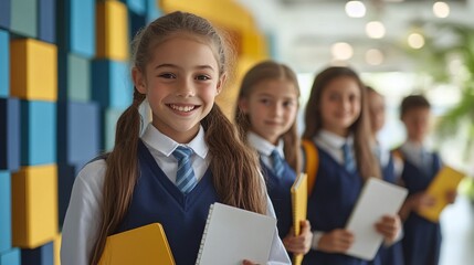 Group of students in school uniform