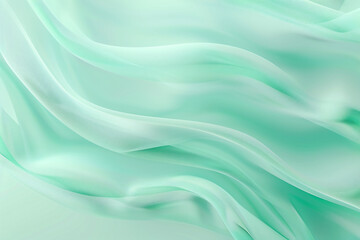 Obraz premium Modern abstract with fluid wave motion, concept design on mint green background.