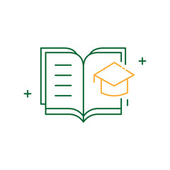 Academic Learning Vector Icon Design with Editable Stroke education, study, knowledge, growth, skills,