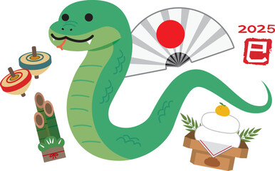 年賀状　2025年　巳年
