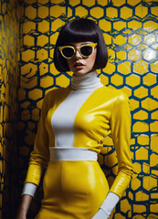 model posing in studio