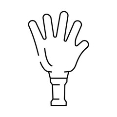 clapper fan accessory line icon vector. clapper fan accessory sign. isolated contour symbol black illustration