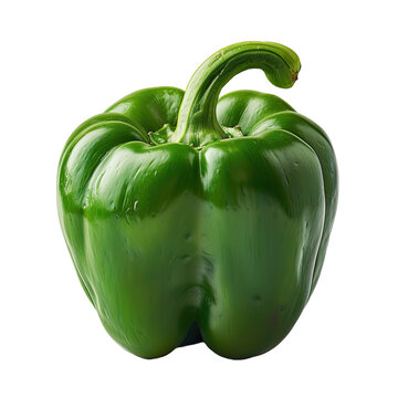 recommend clip art: green bell pepper isolated on a transparent background for web, banner, wallpaper