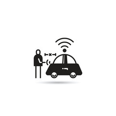smart car sensor icon vector illustration