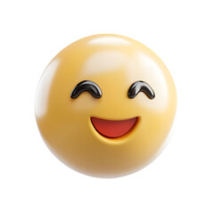 Fototapeta premium 3d smiley emoticon on transparent background
