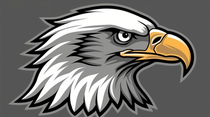A fierce and majestic eagle logo portrays strength and determination, perfect for representing power and freedom.