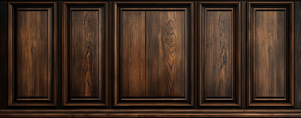 Dark Wooden Paneling Background.