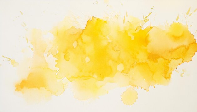 recommend clip art: abstract soft pastel gradient watercolor drawing on white background of yellow spots with clear outlines streaks blots small splashes of paint on paper vintage style