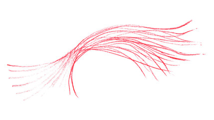 Red pencil lines on transparent background.