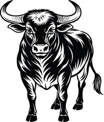 Cow cartoon character vector image. Illustration of cute cow animal fun mascot on the white background