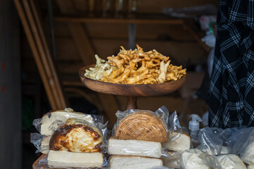 various cheese products are sold at the fair
