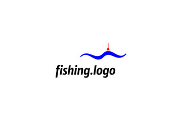 Template logo design solution for fishing goods shop or store